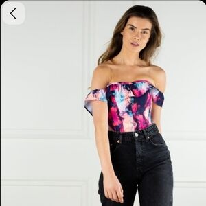 Corset Story Multicolor Off-Shoulder Top